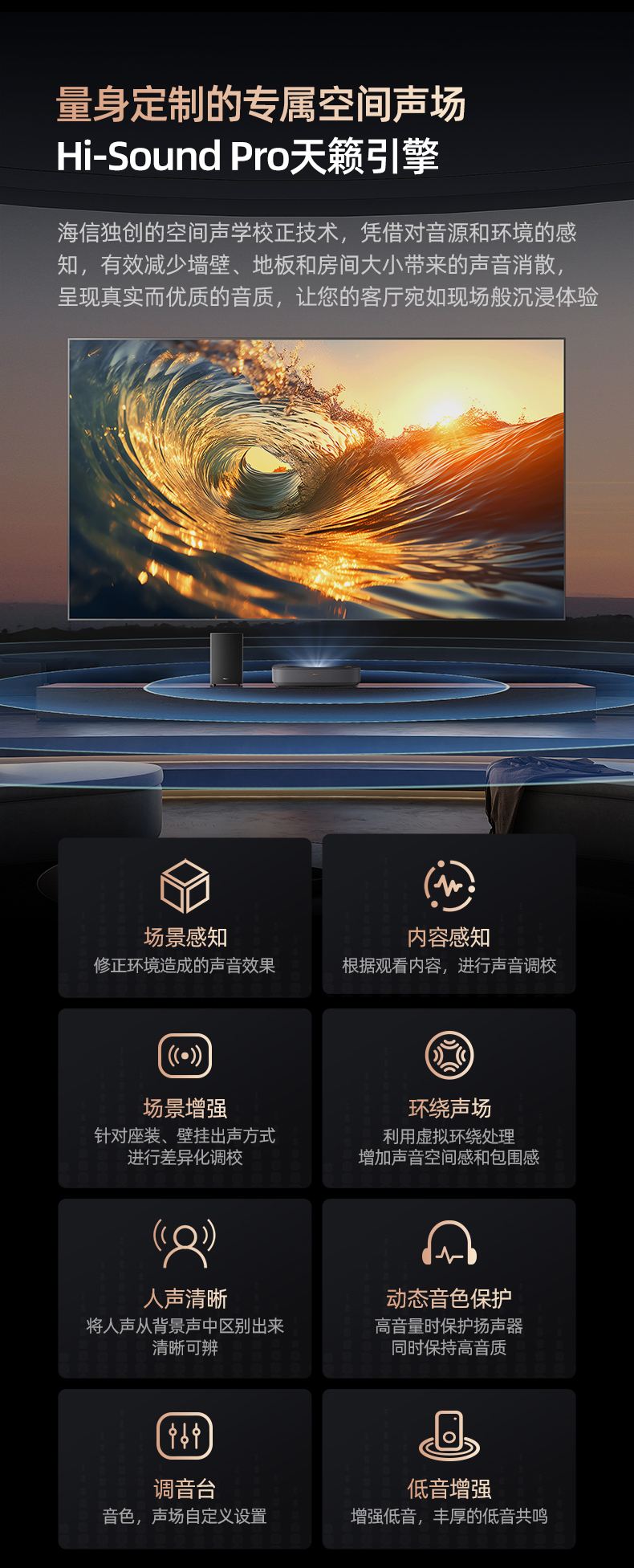 关于海信激光电视星光S1实现0有害蓝光的信息